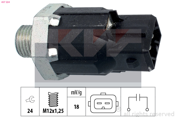 Senzor klepania KW